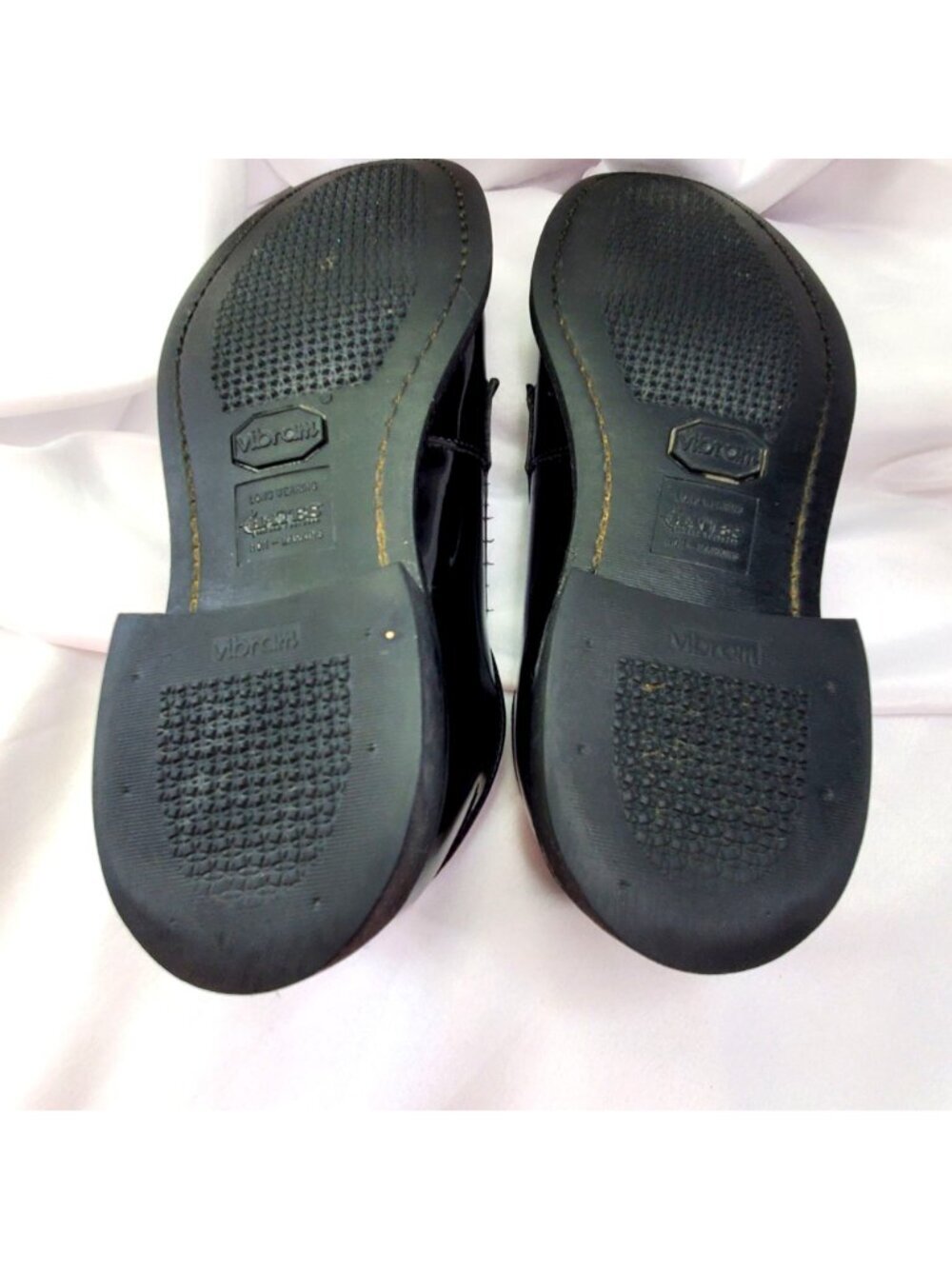 Bates High Gloss Black Oxford Dress Shoes Military Duty Mens 9.5E Vibram Leather - Picture 12 of 12